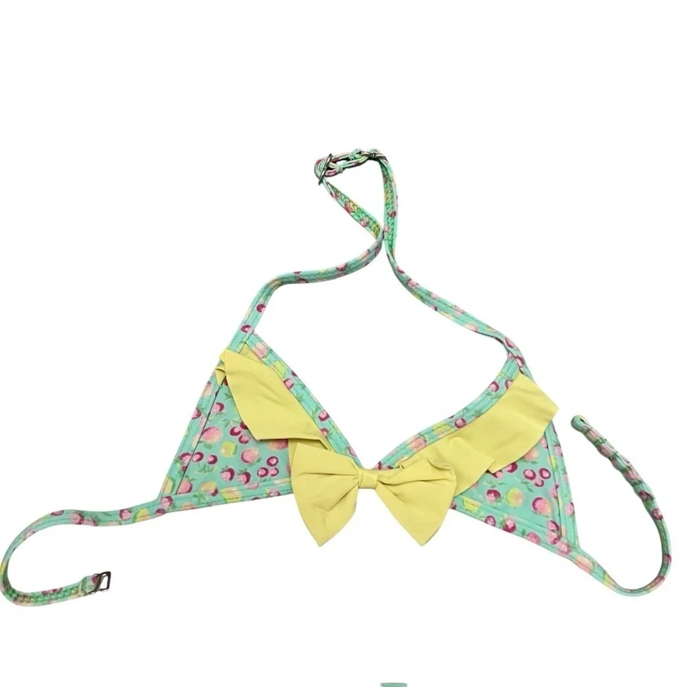 Kiwi| Kids Swimsuit Bikini with Yellow Bow Accent- Size 4